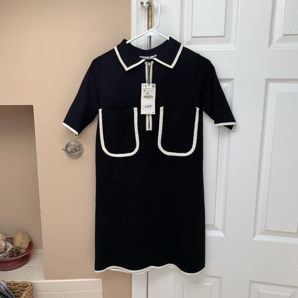 Knit zipper dress